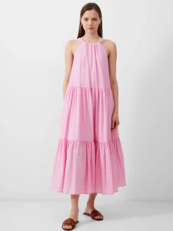 Aleska Textured Midaxi Dress