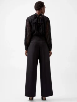 Alice Dobby Chiffon Mix Long Sleeve Top