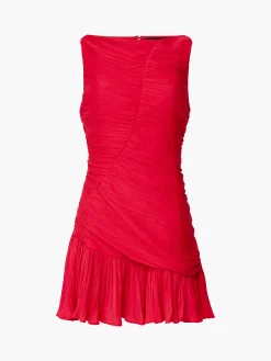 Althea Satin Ruched Mini Dress