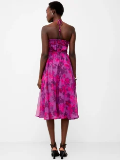 Arla Hallie Crinkle Halterneck Dress