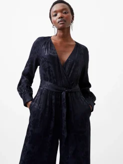Arya Satin Jacquard Jumpsuit