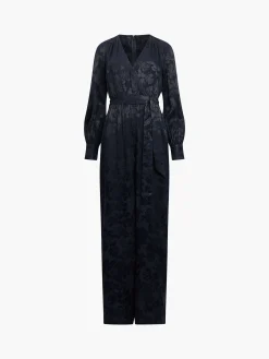 Arya Satin Jacquard Jumpsuit