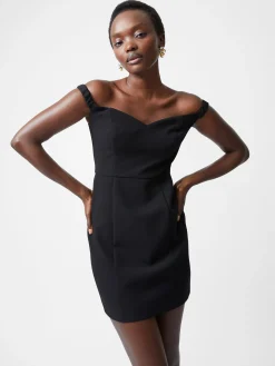 Azra Twill Sweetheart Bardot Mini Dress