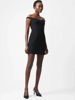 Azra Twill Sweetheart Bardot Mini Dress