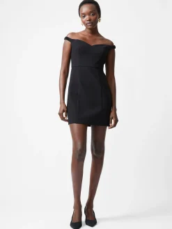 Azra Twill Sweetheart Bardot Mini Dress