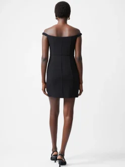 Azra Twill Sweetheart Bardot Mini Dress