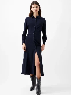 Brina Crepe Button Down Maxi Dress