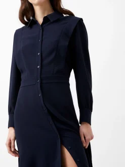 Brina Crepe Button Down Maxi Dress