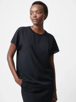 Caprina Recycled Crepe Crew Neck Top