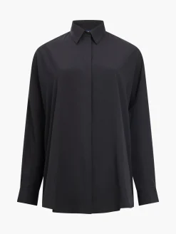 Caprina Recycled Crepe Long Sleeve Button Shirt
