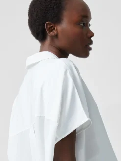 Caprina Recycled Crepe Short Sleeve Button Shirt