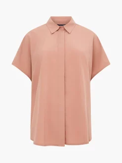 Caprina Recycled Crepe Short Sleeve Button Shirt