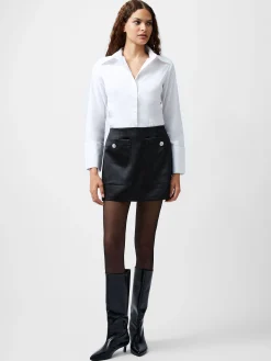 Carey Satin Embellished Pocket Mini Skirt