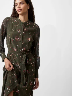 Carina Eco Delphine Georgette Mix Shirt Dress