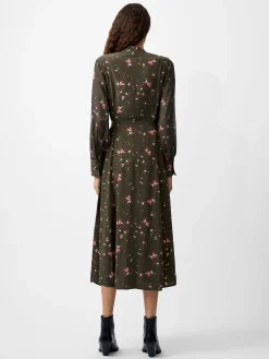 Carina Eco Delphine Georgette Mix Shirt Dress