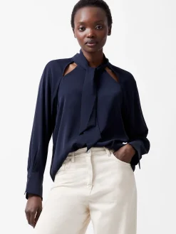 Carmen Recycled Crepe Tie Blouse