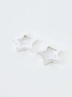Chunky Star Hoop Earrings