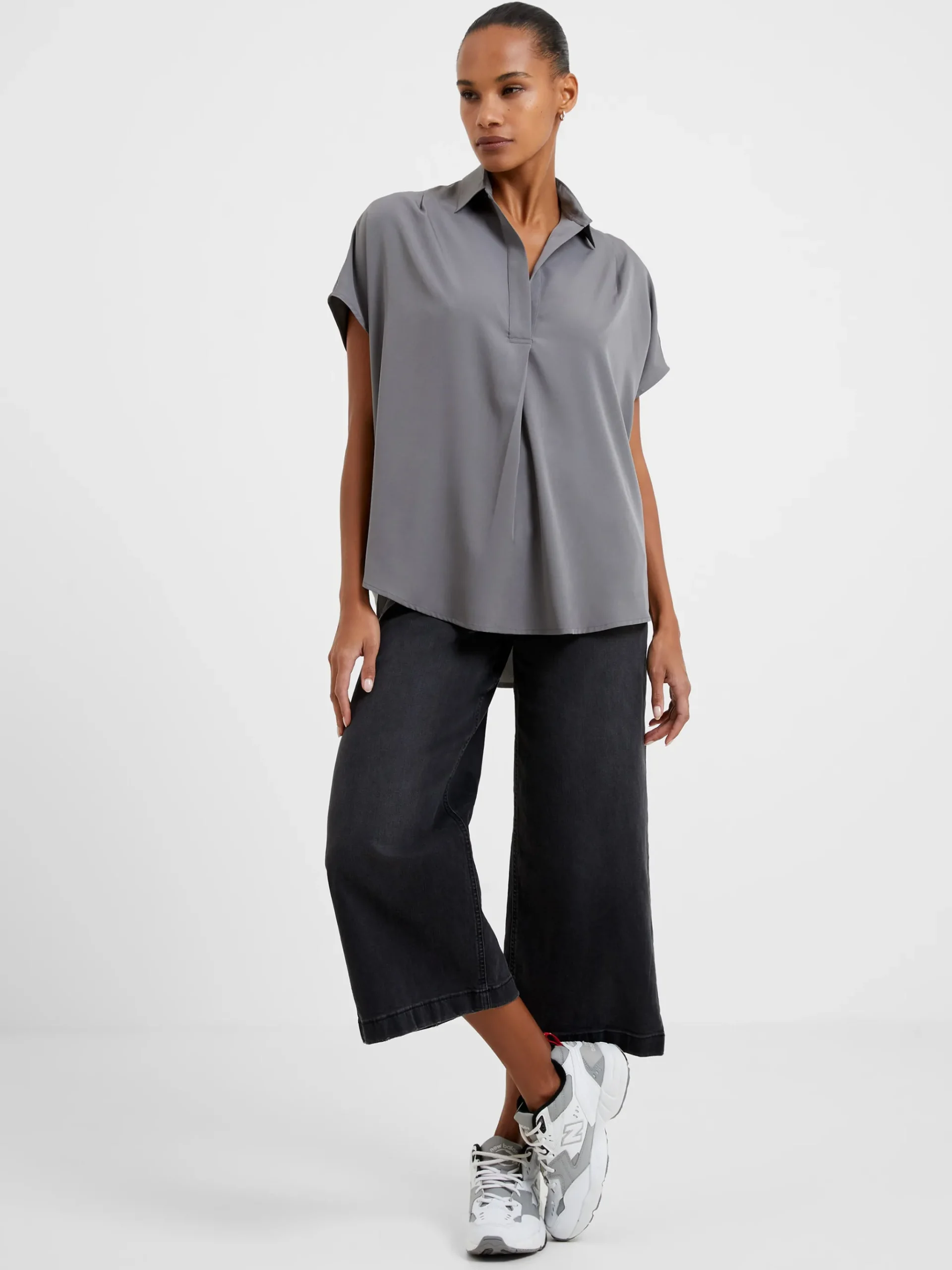 Crepe Light Recycled Popover Shirt
