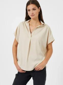 Crepe Light Recycled Popover Shirt