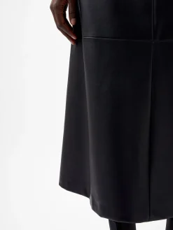 Crolenda PU Midi Skirt