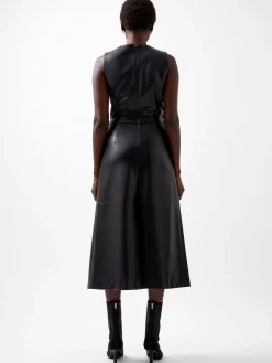 Crolenda PU Midi Skirt
