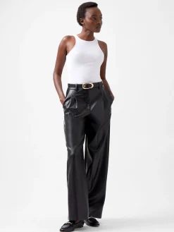 Crolenda PU Wide Leg Trousers