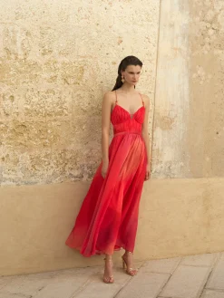 Darryl Hallie Crinkle Maxi Dress
