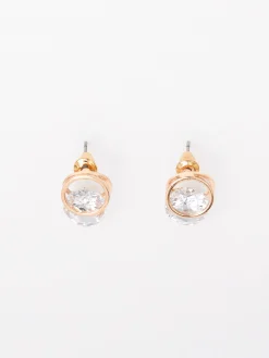 Diamante Huggie Stud Earrings