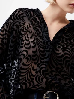 Diandra Devore Long Sleeve Popover Shirt