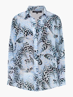 Diandra Devore V-Neck Button Through Popover Shirt