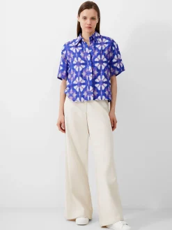 Dory Birdie Linen Short Sleeve Shirt