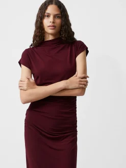 Draped Samira Mock Neck Dress