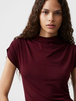 Draped Samira Mock Neck Dress
