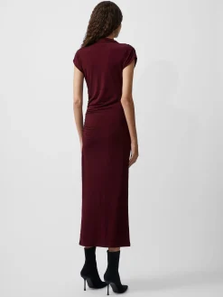 Draped Samira Mock Neck Dress