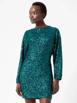 Elena Sequin Bow Back Mini Dress