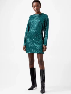Elena Sequin Bow Back Mini Dress
