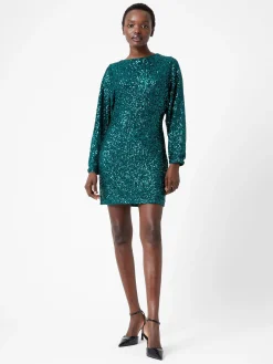 Elena Sequin Bow Back Mini Dress
