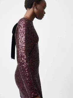 Elena Sequin Bow Back Mini Dress