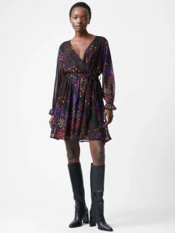 Elise Wrap Mini Dress