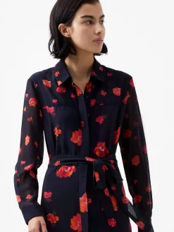 Ella Eco Rose Long Sleeve Shirt Dress
