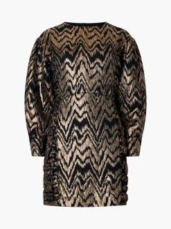 Ellery Eco Jacquard Puff Sleeve Mini Dress