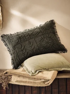 Elmwood Tufted Olive Cushion