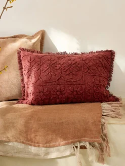 Elmwood Tufted Red Cushion