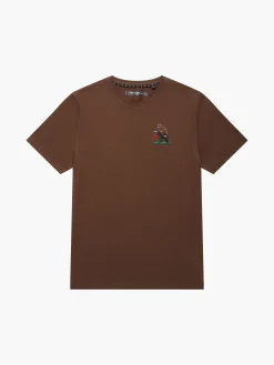 Embroidered Bear Organic Graphic T-Shirt
