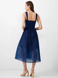 Embroidered Lace Strappy Dress