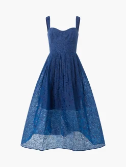 Embroidered Lace Strappy Dress