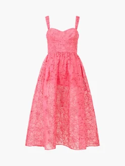 Embroidered Lace Strappy Dress