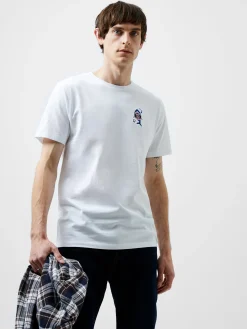 Embroidered Shark Organic Graphic T-Shirt