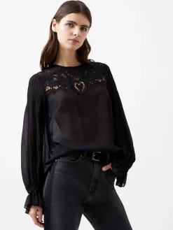 Emina Chiffon Lace Blouse