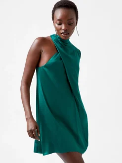 Ennis Eco Satin Asymmetric Mini Dress